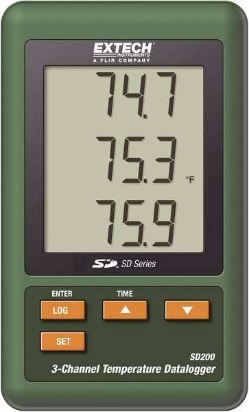 Extech SD200 - Termometr trzykanałowy z rejestratorem danych