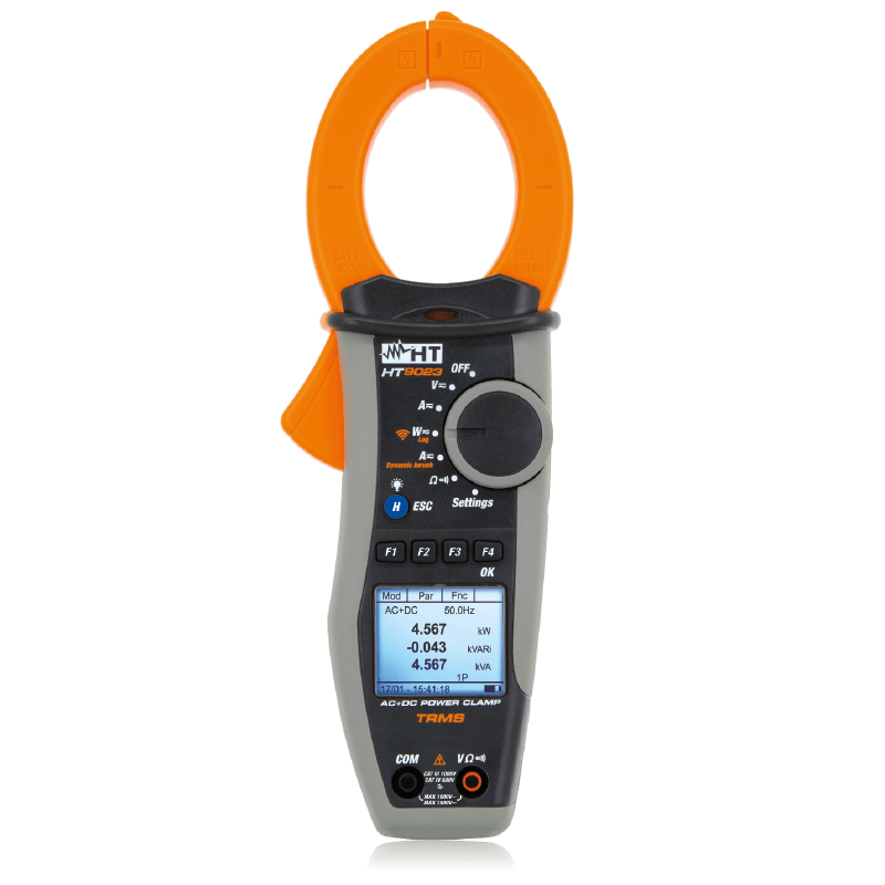 HT Instruments HT9023 - cęgowy analizator jakości sieci TRMS AC/DC z połączeniem Wi-Fi