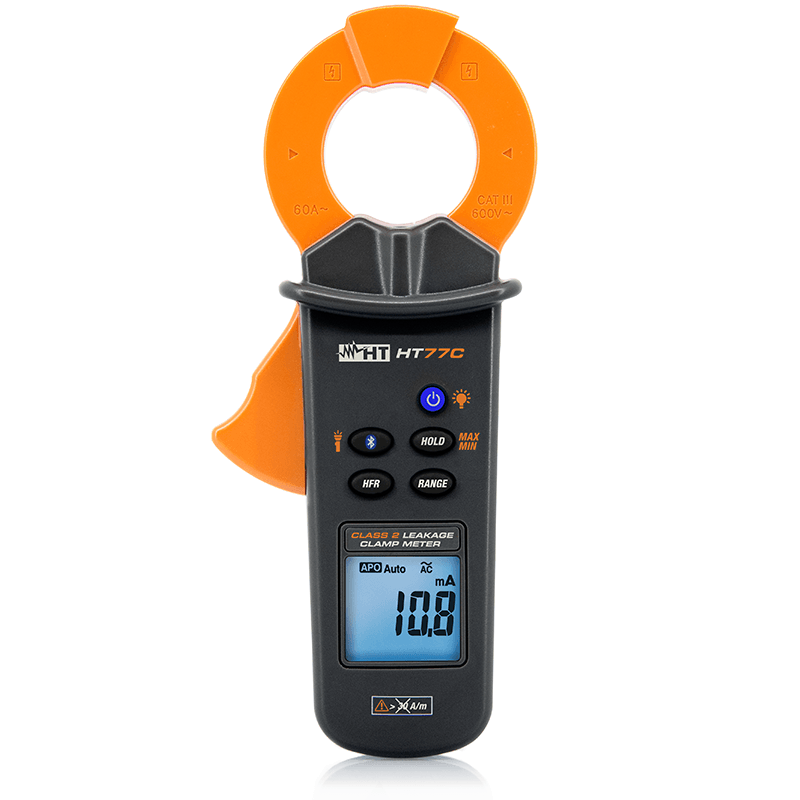 HT Instruments HT77C AC - miernik cęgowy do pomiaru prądu upływu od 10µA do 60A